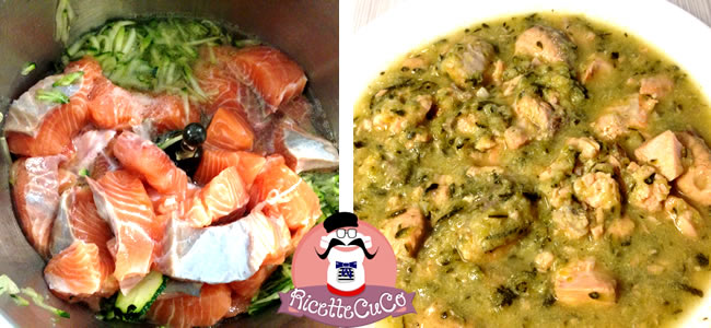 salmone zucchine bambini alimentazione secondo microonde monsier cuisine moncu moulinex cuisine companion ricette cuco bimby
