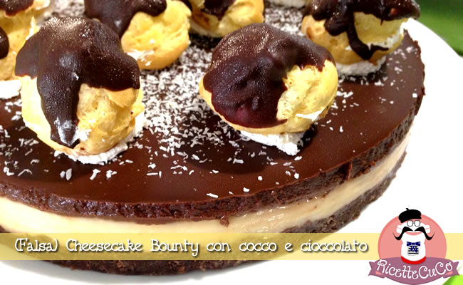 Cheesecake Falsa Bounty La Mia Torta Fredda Cioccolato E Cocco Nuova Versione Per Un Compleanno Ricettecuco It