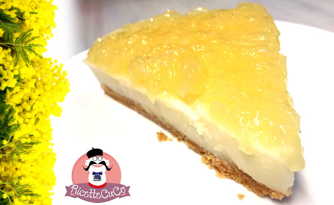 torta mimosa cheesecake fredda crema latte ananas senza cottura monsier cuisine moncu moulinex cuisine companion ricette cuco bimby