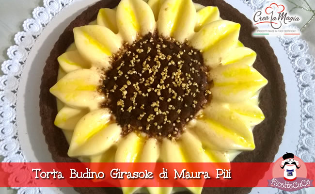 torta budino girasole maura pili stampo sunflower crea la magia monsieur cuisine moulinex cuisine companion ricette cuco bimby ricettecuco